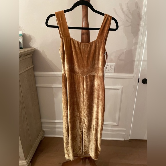 Reformation 
Emira Dress Gold Silk Blend Dress NWT - Picture 4 of 10